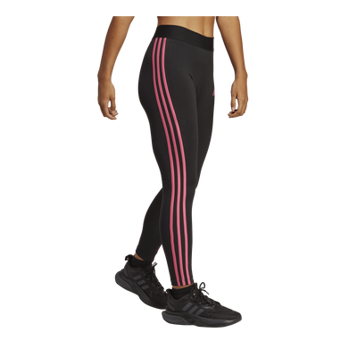 3 Stripes Leggings Black / Pulse Magenta