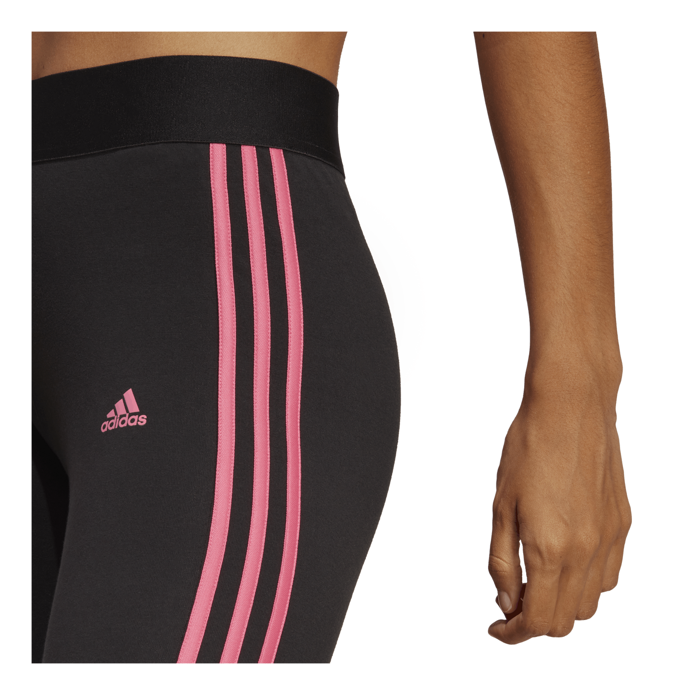 3 Stripes Leggings Black / Pulse Magenta