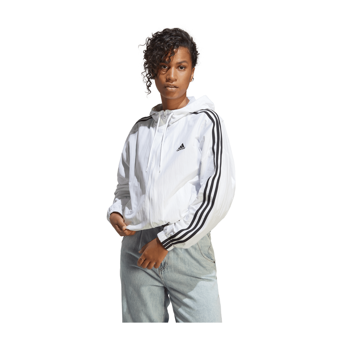 Essentials 3-Stripes Woven Windbreaker White