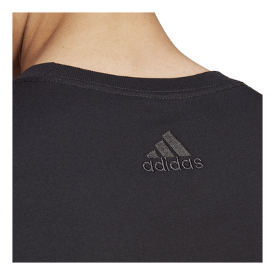 Essentials Single Jersey Linear Embroidered Logo T-Shirt Black