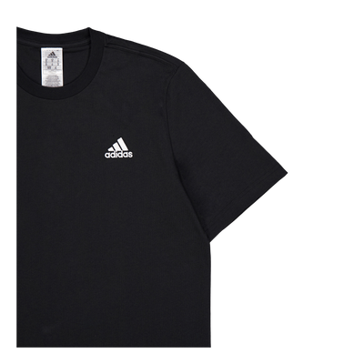 Essentials Single Jersey Embroidered Small Logo T-Shirt Black