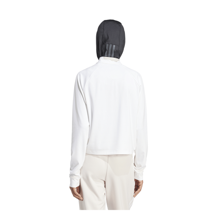 Train Essentials Minimal Branding 1/4-Zip Cover Up White