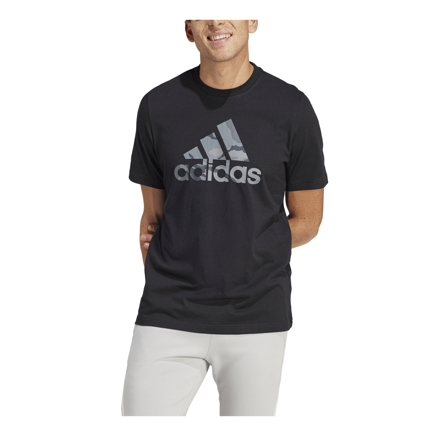 Camo Badge of Sport Graphic T-Shirt Black