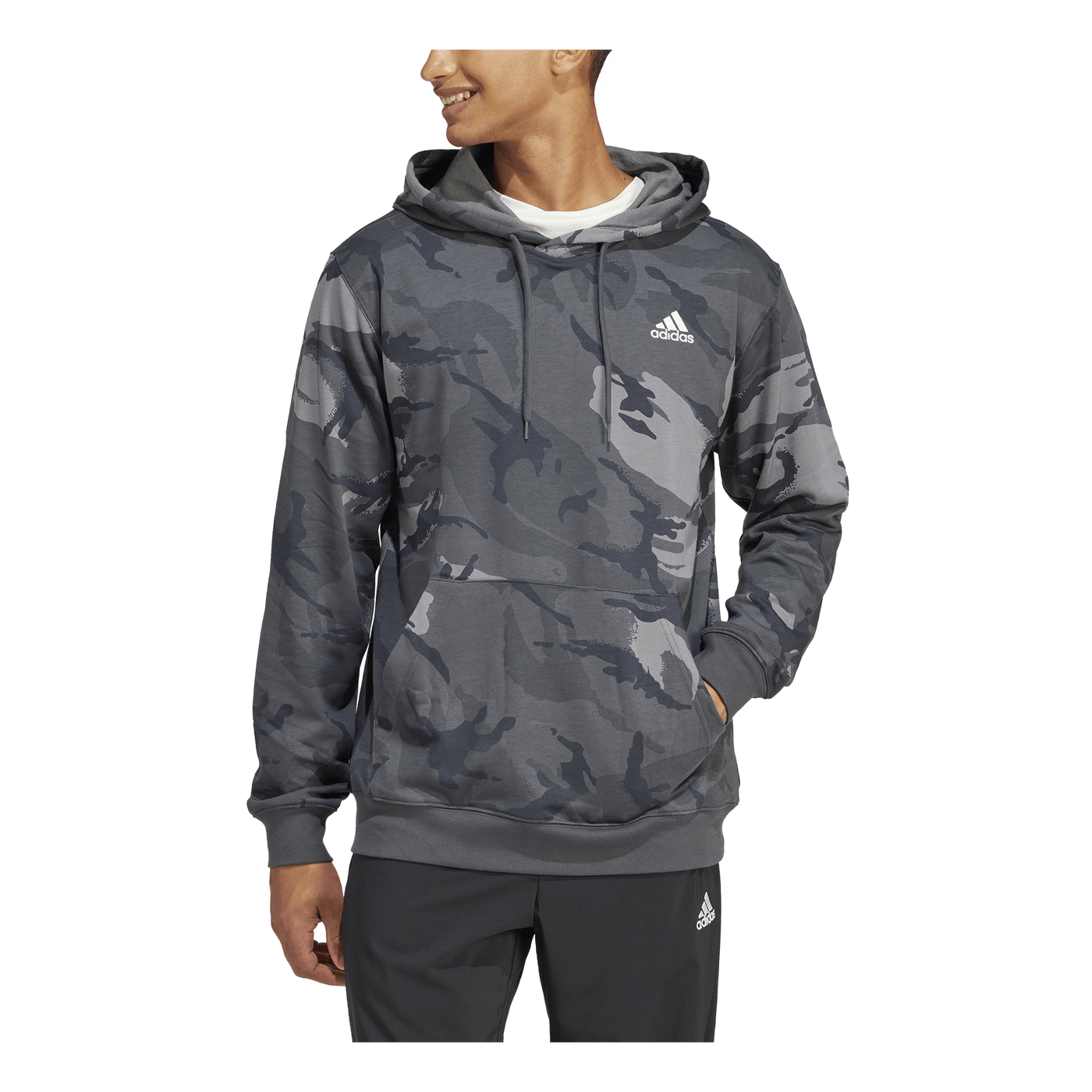 Seasonal Essentials Camouflage Hoodie Dark Grey