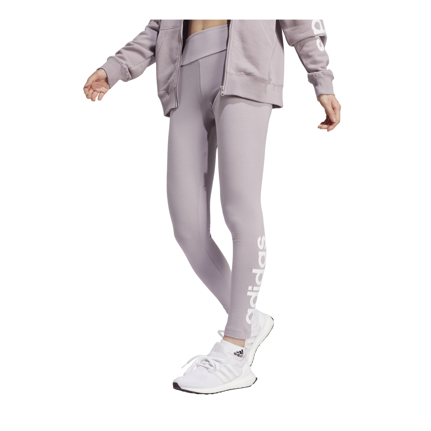 ESSENTIALS HIGH-WAISTED LOGO LEGGINGS Preloved Fig