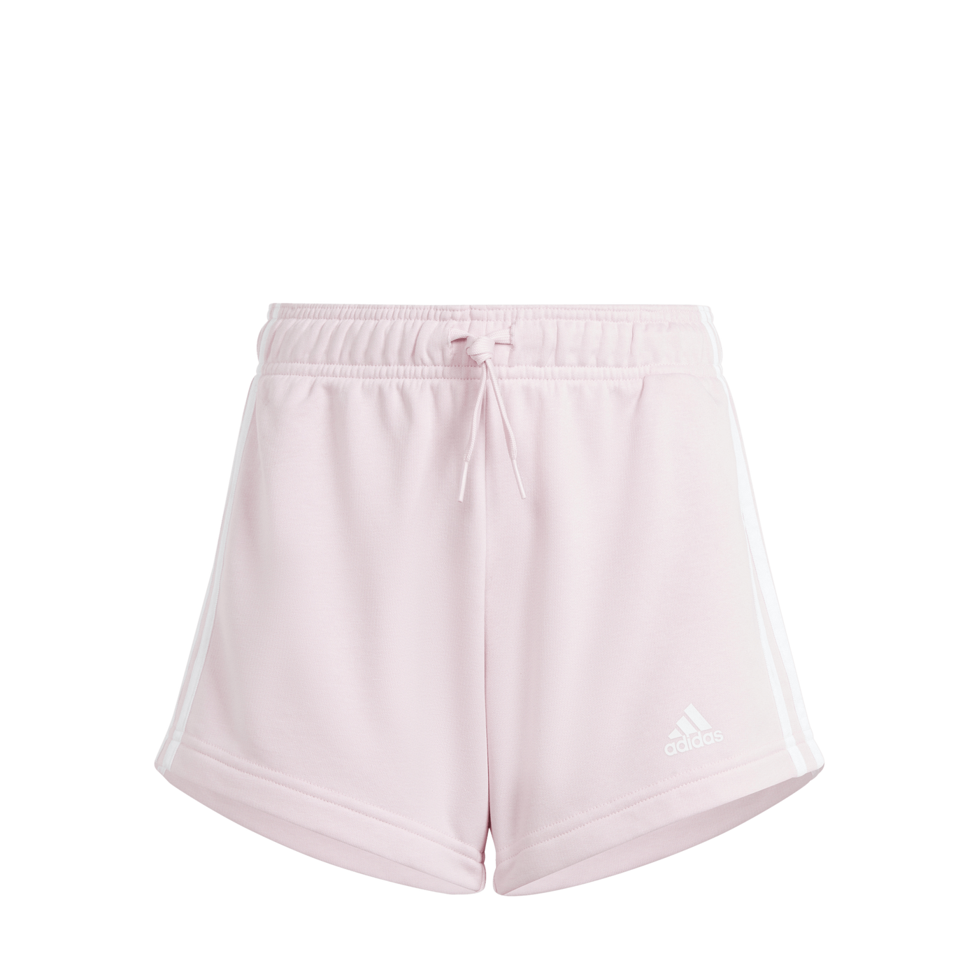 Essentials 3-Stripes Shorts Clear Pink / White