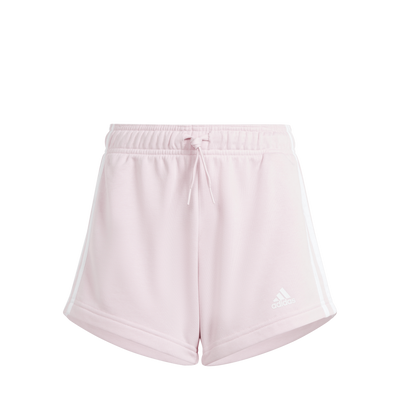 Essentials 3-Stripes Shorts Clear Pink / White