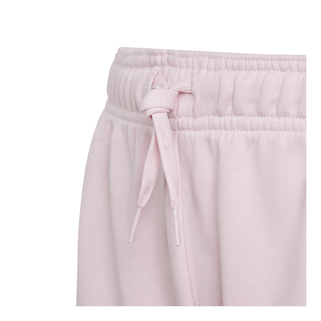 Essentials 3-Stripes Shorts Clear Pink / White