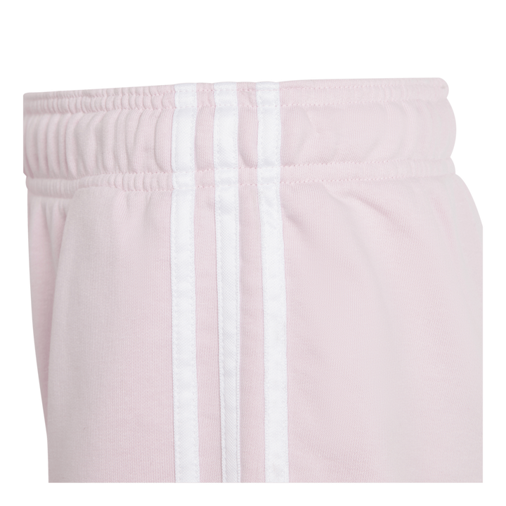 Essentials 3-Stripes Shorts Clear Pink / White