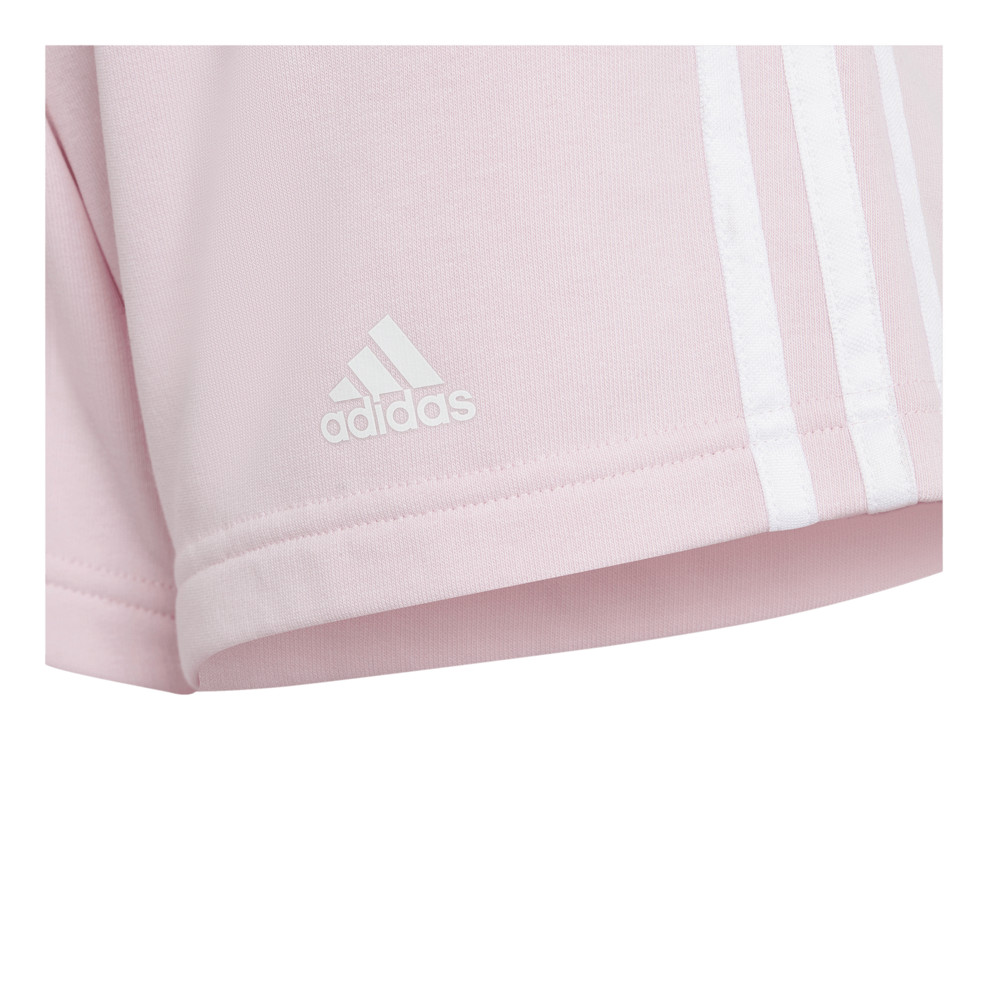 Essentials 3-Stripes Shorts Clear Pink / White