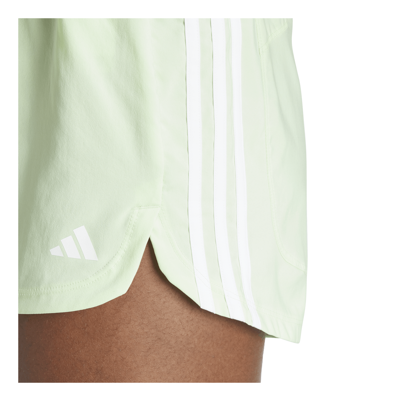 Pacer Training 3-Stripes Woven High-Rise Shorts Green