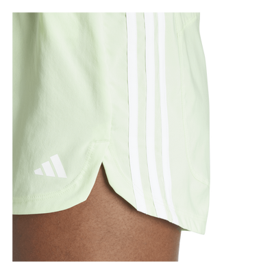 Pacer Training 3-Stripes Woven High-Rise Shorts Green