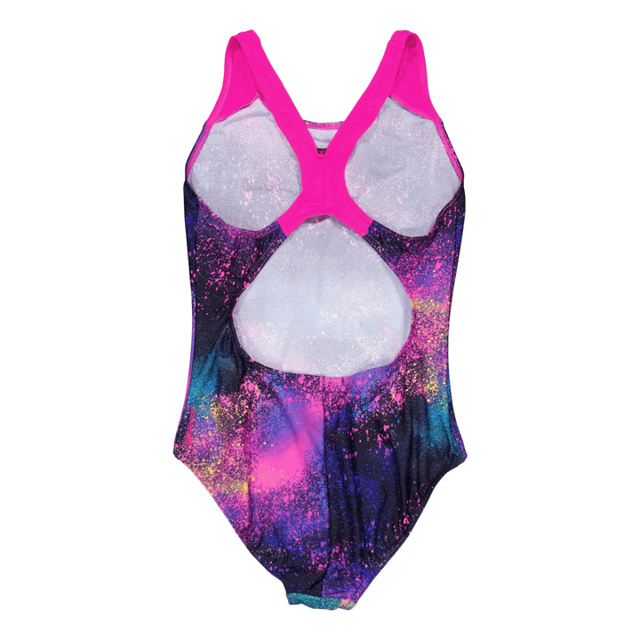 Girls Digital Allover Splashba Black/pink