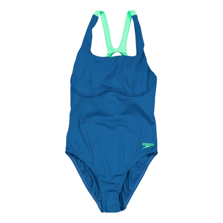 Womens Flex Band Swimsuit With Blue/green