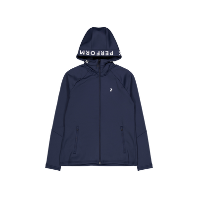 W Rider Mid Zip Hood Blue Shadow