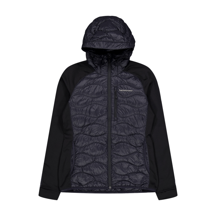 W Helium Down Hybrid Hood Black