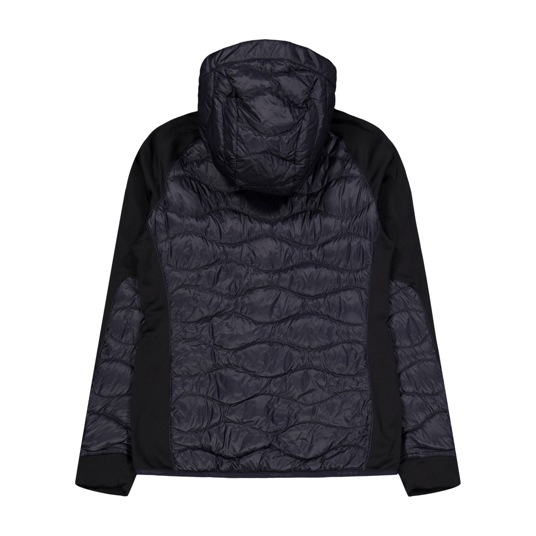 W Helium Down Hybrid Hood Black