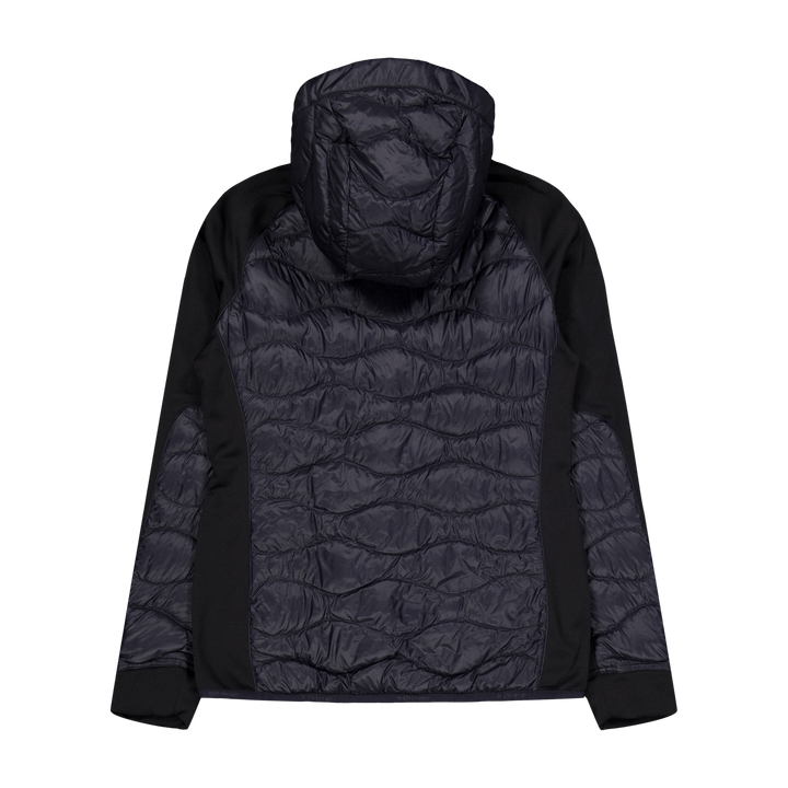 W Helium Down Hybrid Hood Black