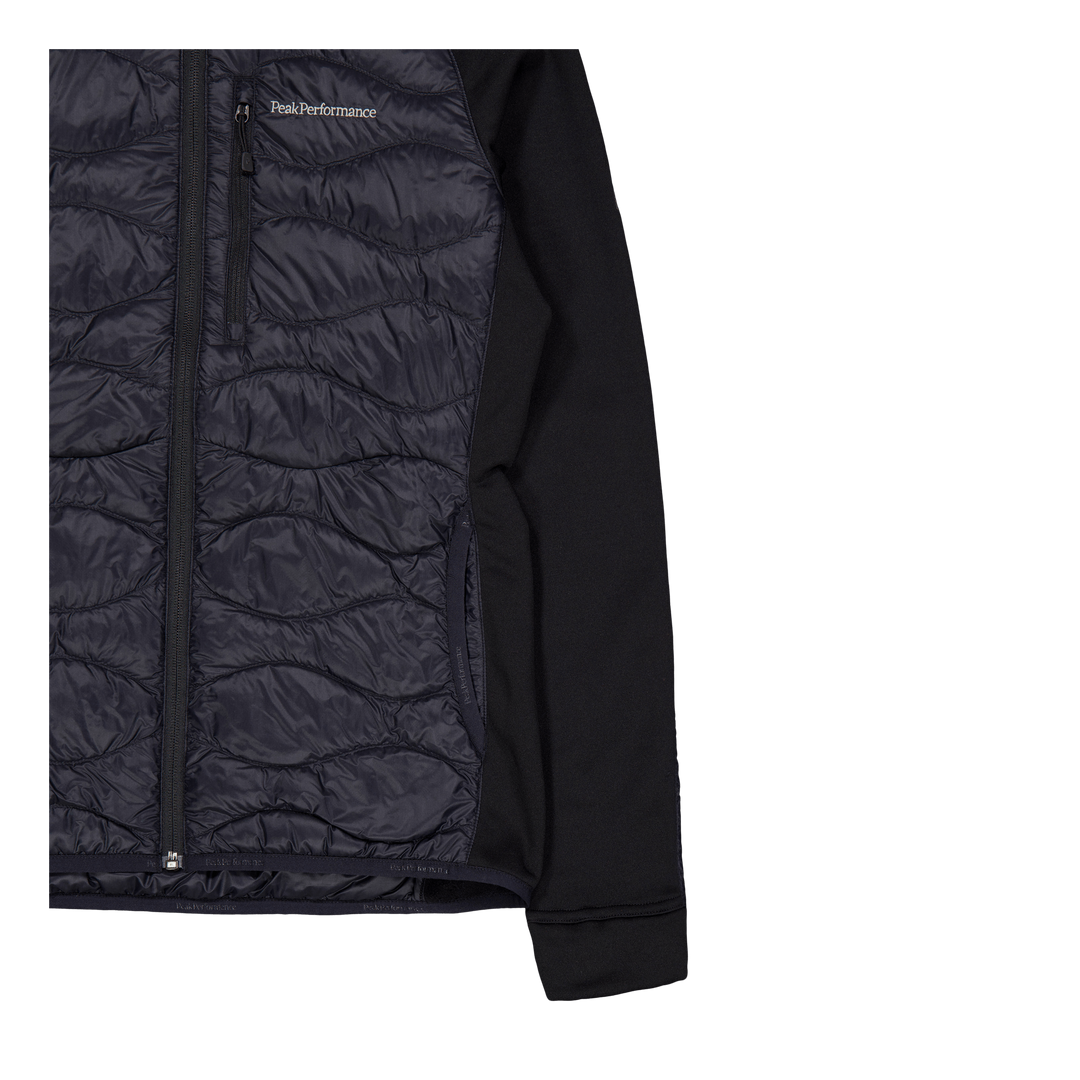 W Helium Down Hybrid Hood Black