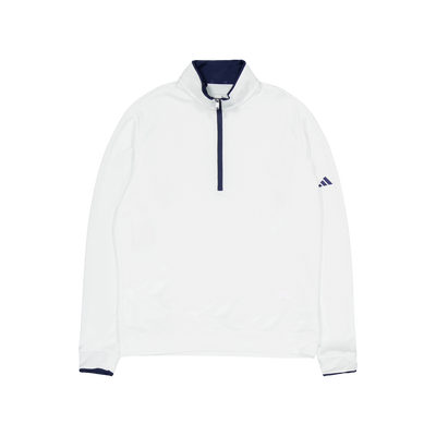 Lightweight Half-Zip Top White