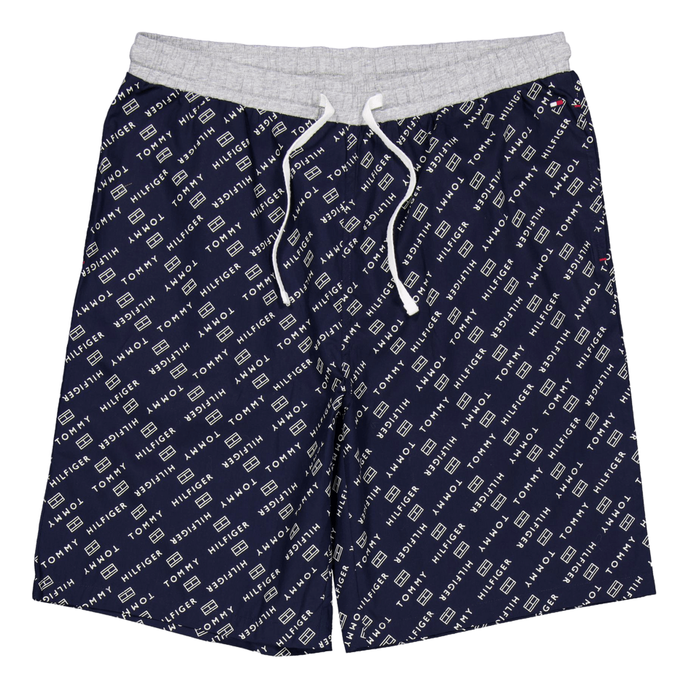 Ss Woven Pj Set Drawstring Diagonal Logo