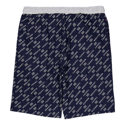 Ss Woven Pj Set Drawstring Diagonal Logo