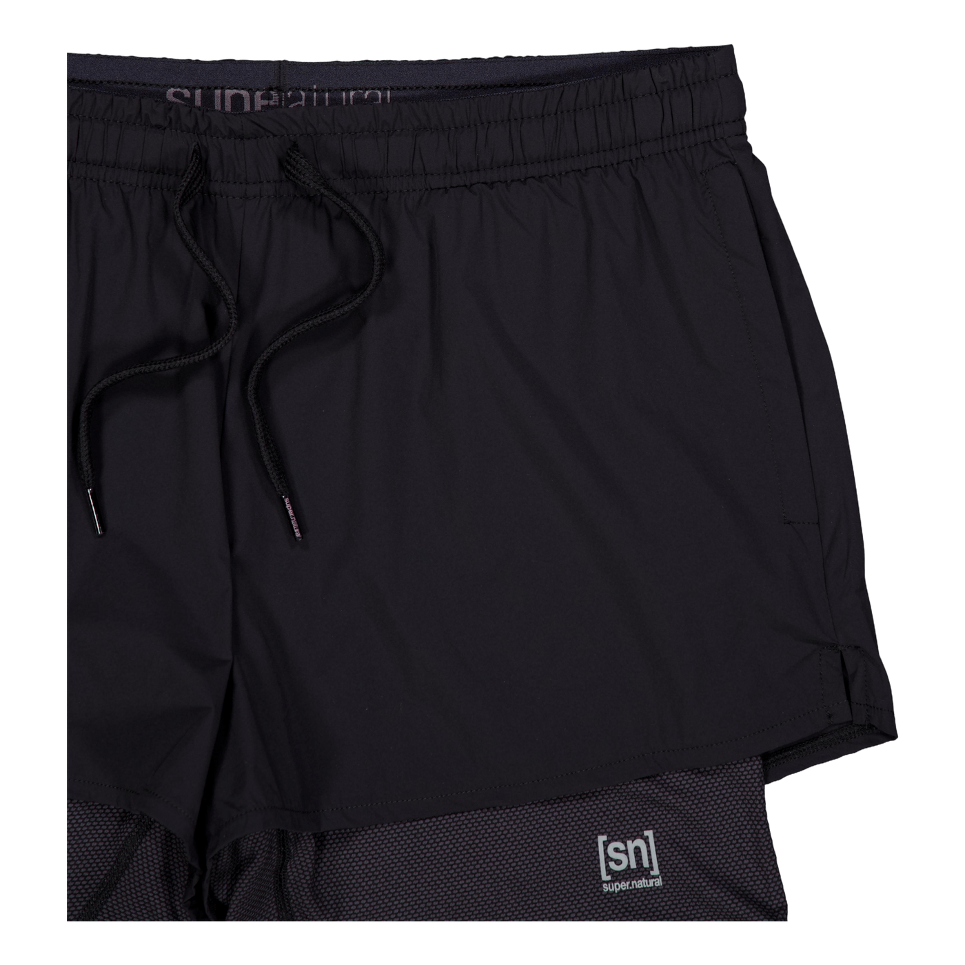 W Double Layer Shorts Black