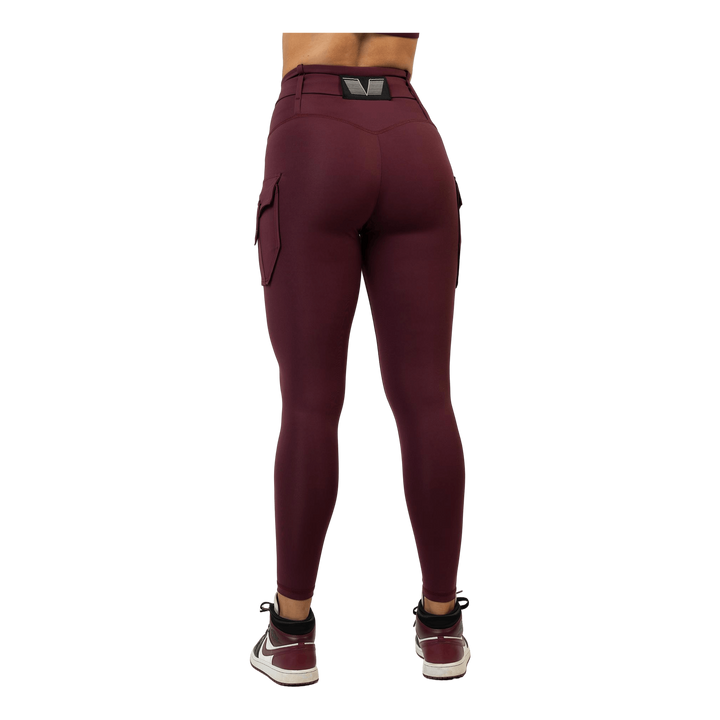 Cargo Burgundy Leggings Dark Red