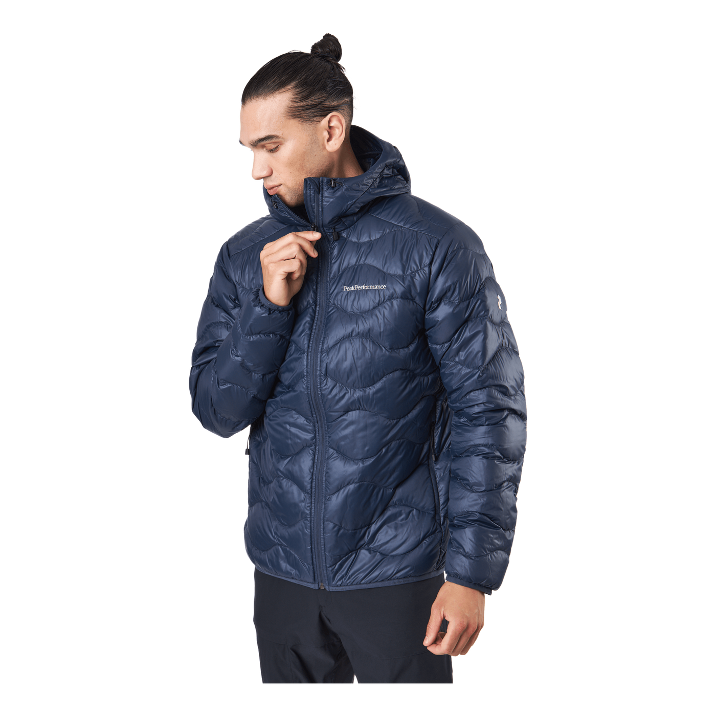 M Helium Down Hood Jacket Blue Shadow