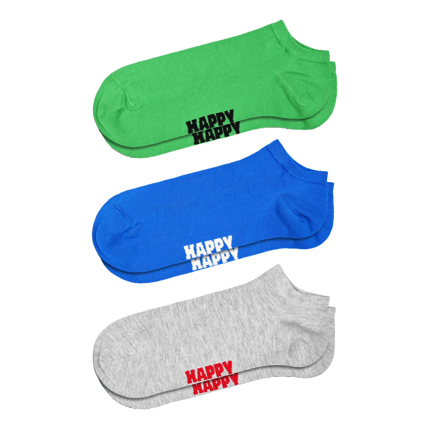 3-pack Solid Low Socks Grey