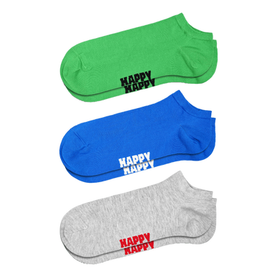 3-pack Solid Low Socks Grey