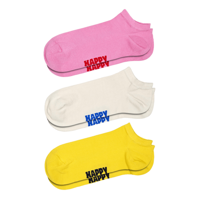 3-pack Solid Low Socks Pink
