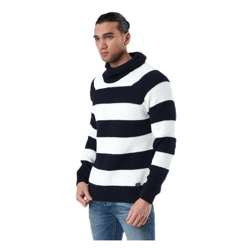 Emil Wrap Neck Blue/White