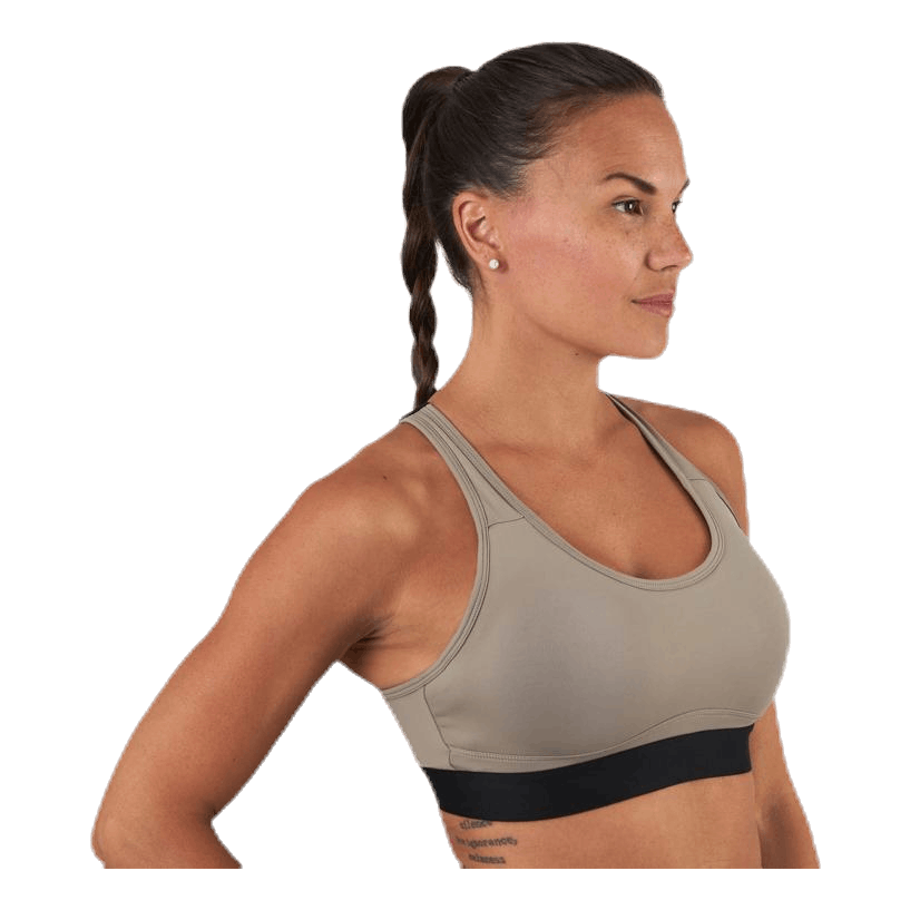 Padded Crossback Bra Beige