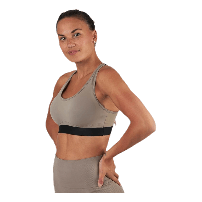 Padded Crossback Bra Beige