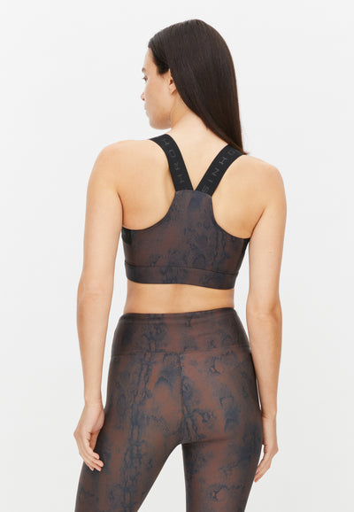 Kay Printed Sportsbra Brown Snake