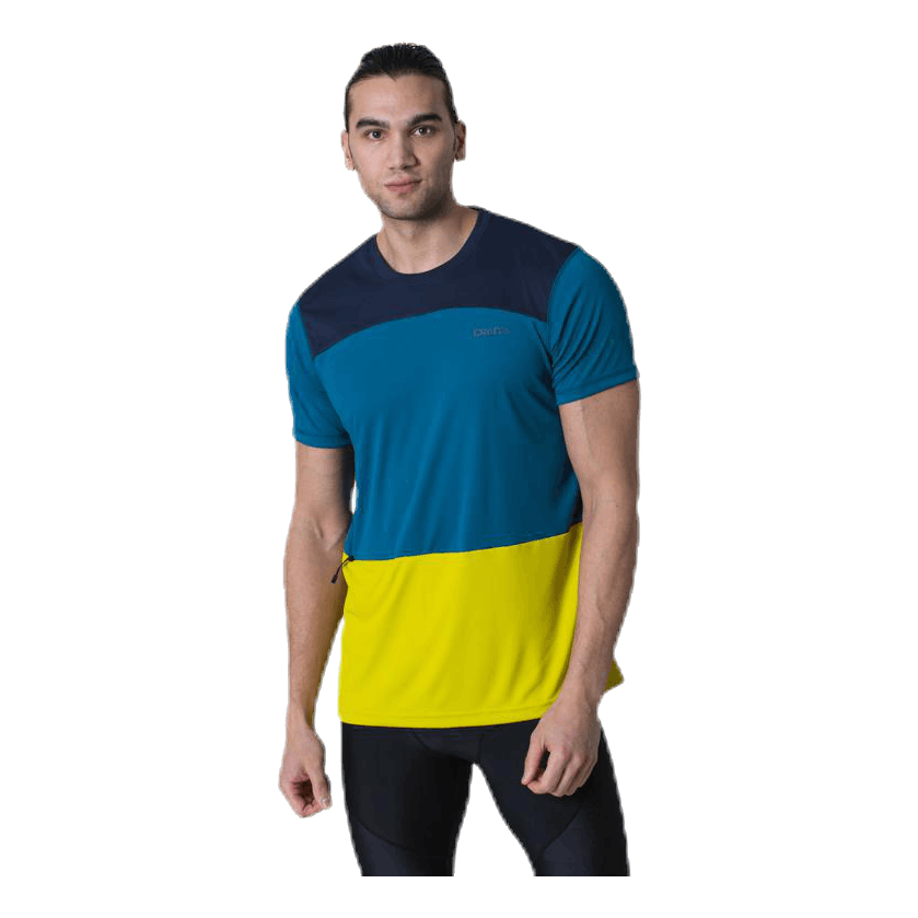 Charge SS Tech Tee Blue/Yellow