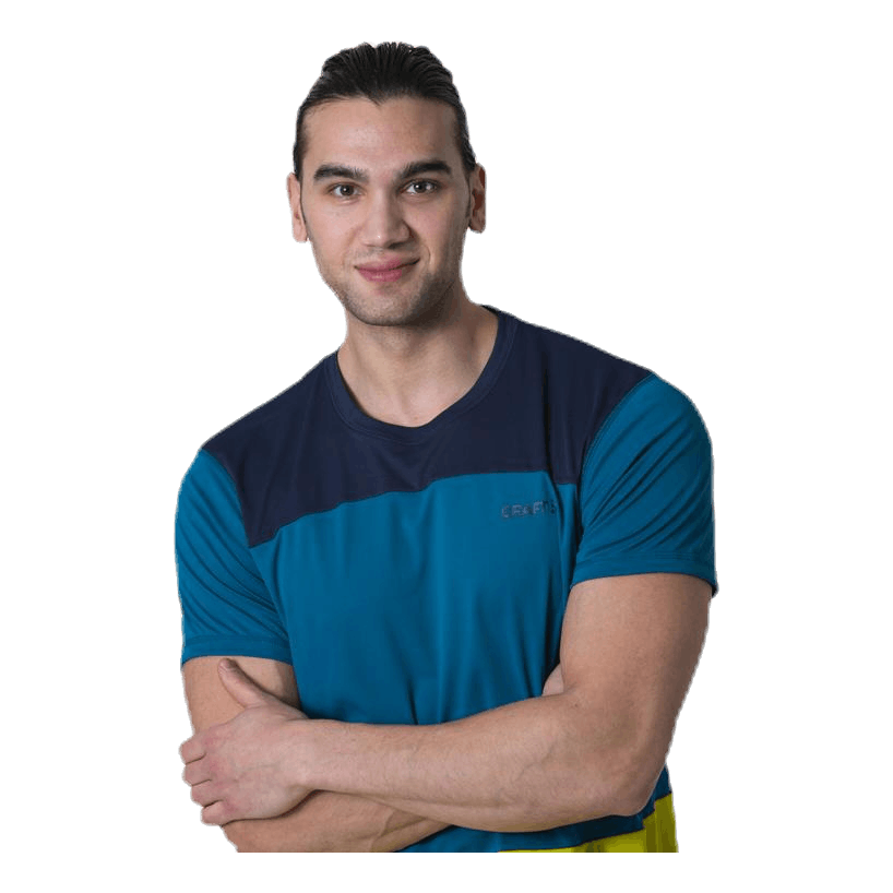 Charge SS Tech Tee Blue/Yellow