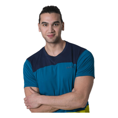 Charge SS Tech Tee Blue/Yellow