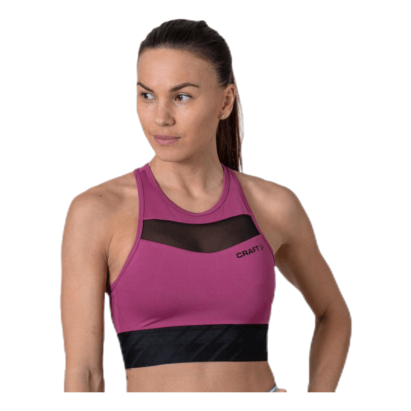 Charge Cropped Mesh Singlet Purple