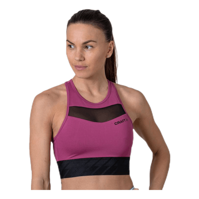 Charge Cropped Mesh Singlet Purple