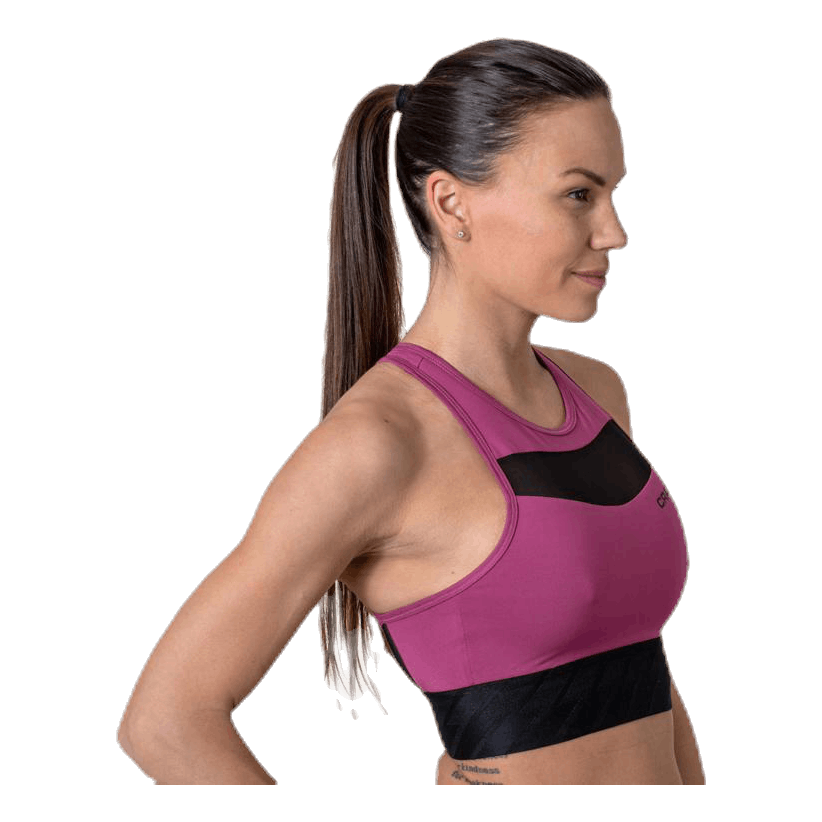 Charge Cropped Mesh Singlet Purple