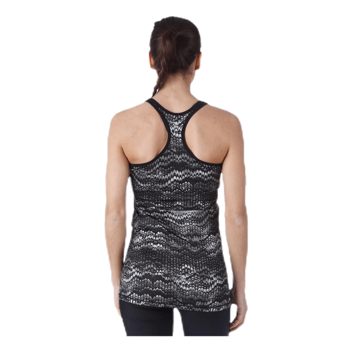 Long Racerback AOP Black