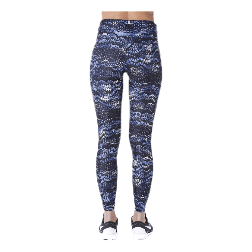 Flattering AOP Tights Blue/Black