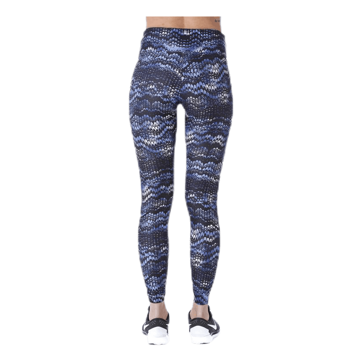 Flattering AOP Tights Blue/Black