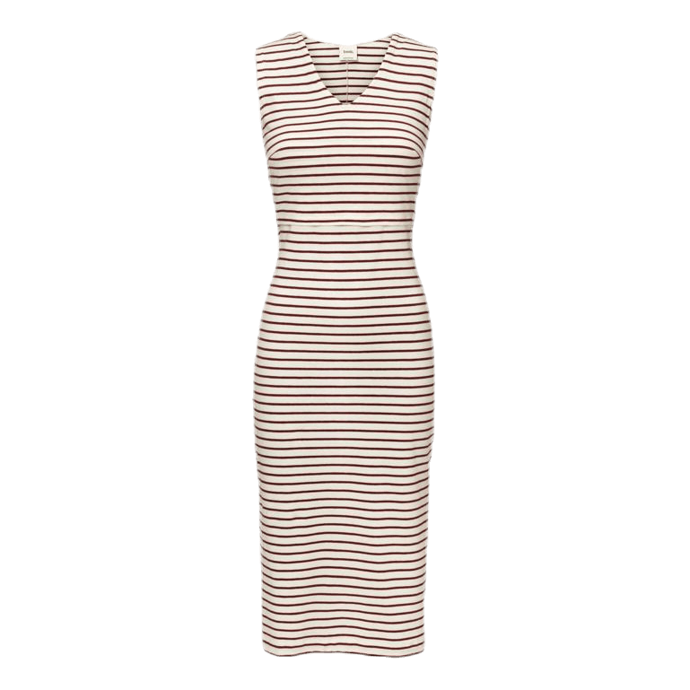 Simone S/L Dress Beige/Red
