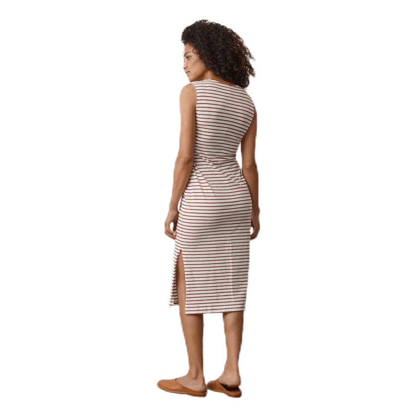 Simone S/L Dress Beige/Red
