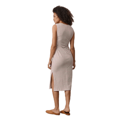Simone S/L Dress Beige/Red