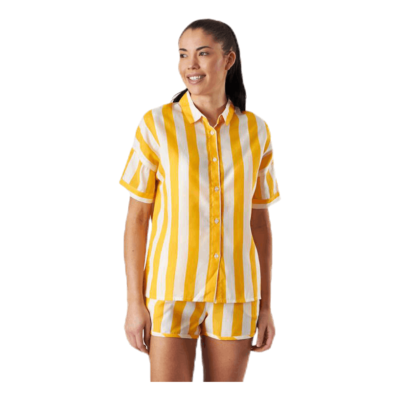 Shirt Short Sleeve Nibe Big Stripes Yellow