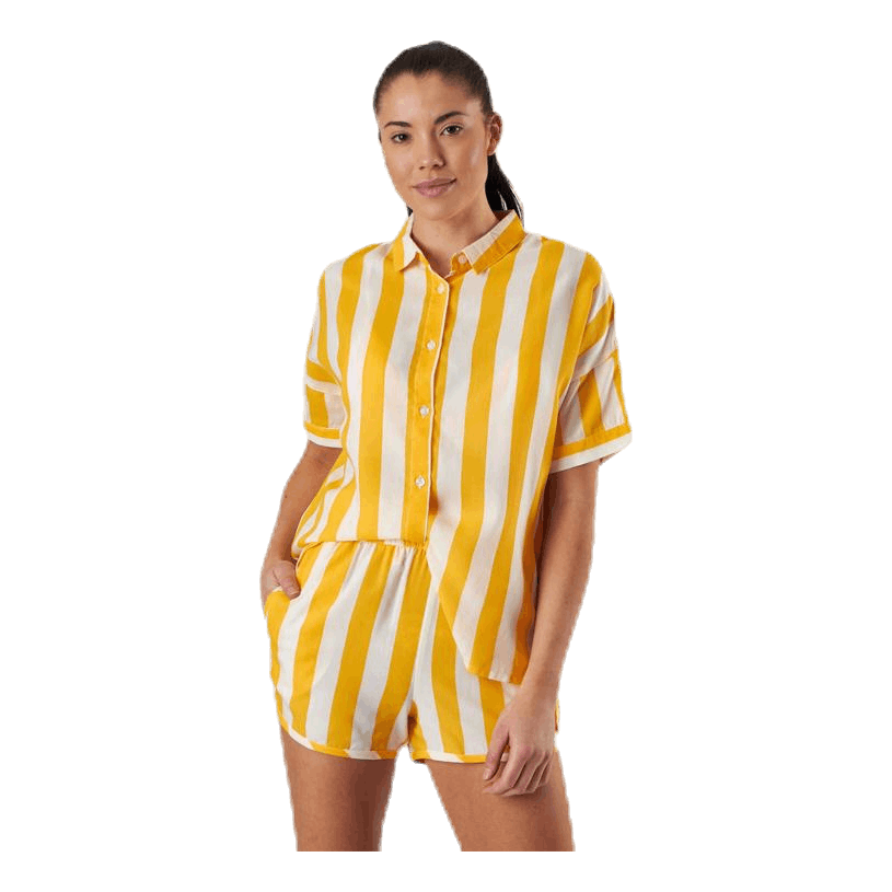 Shirt Short Sleeve Nibe Big Stripes Yellow